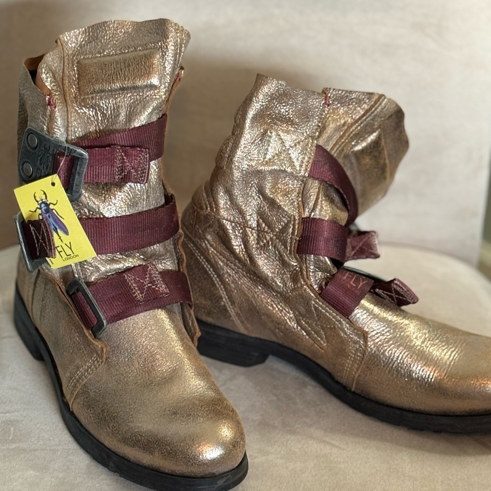 NWT Fly London, Stif metallic boot, size 42. SUPER COOL! - Picture 7 of 9